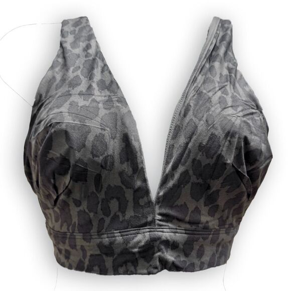 Victoria's Secret Other - NWT (XL) Victoria’s Secret Wireless Plunge Bra - Deep V Gray Leopard Print Brale